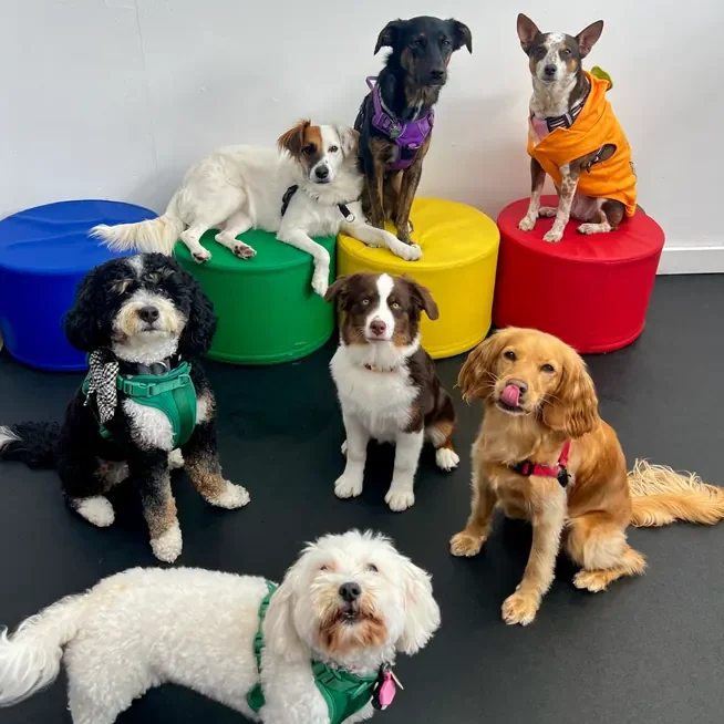 Dogs enjoying their day at The Pawffice